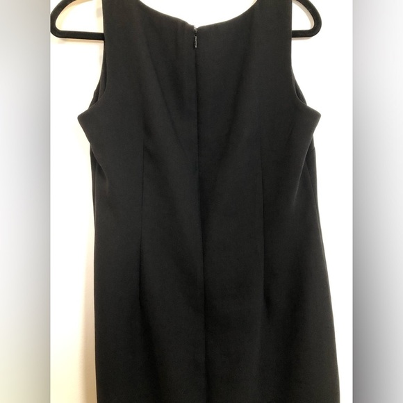 Coldwater Creek P12 Black Midi Dress Minimalist Classic Chic Modern Timeless - Picture 7 of 13